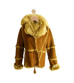 Brown  Faux Fur Lining Coat 