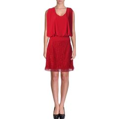 Red Matte Jersey Cocktail Dress