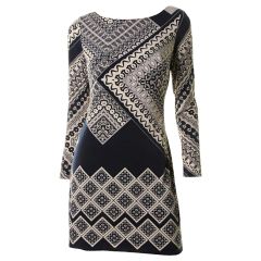 Navy Blue Matte Casual Dress - 12 P