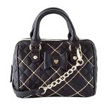 Black Crossbody Satchel Handbag-Black-Small