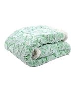 Green Embossed Plush Stroller Blanket