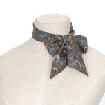 Multicolor Two-Sided Alexys Silk Ponytail Scarf