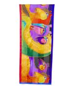 Yellow & Purple Peruvian Mares Silk Scarf