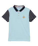 Light Blue Dot Polo