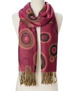 Fuchsia Reversible Silk-Blend Scarf