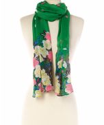 Green Floral Scarf