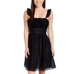 Black Lace Silk-Blend Dress