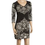 Black & White Doily Sweater Dress