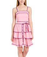 Peony & Purple Tiered Sleeveless Dress