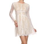 White Lace Skater Dress