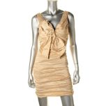 Gold Ruched Metallic Dress