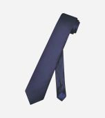 Navy Blue Skinny Silk Neck Tie