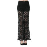 Black Crochet Flare Pants