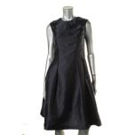 Navy Sequin Pleated Dress