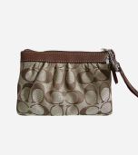 Signature Pleated Wristlet
