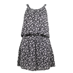 Black & White Paisley Blouson Dress