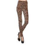 Tan Leopard Velour Leggings