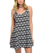 Black & White Abstract Shift Dress