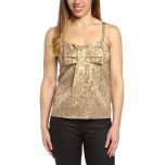 Gold Blousy Bloom Jacquard Tank