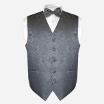 Grey Paisley Dress Waistcoat