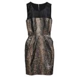Brown Snake Bodycon Print Dress