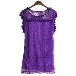 Pompom Lace-Up Mini Sundress