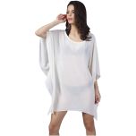 White Convertible Mini Kaftan Dress