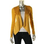 Yellow Open Front Cardigan Sweater