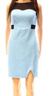 kensie blue textured sheath dress