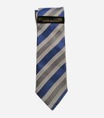 blue & gray silk men's tie