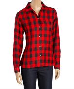 Black & Red Buffalo Check Button-Up Top