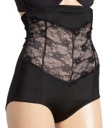Black Lace Shaping High-Waist Brief