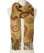 Brown Reversible Pashmina-Silk Blend Scarf
