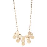 Gold tone Frontal Statement Necklace