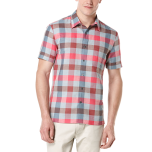 Jaipur Pink Gingham Linen-Blend Button-Up