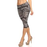 Black & White Zigzag Capri Leggings