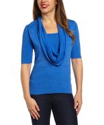 Royal Blue Cowl Neck Top