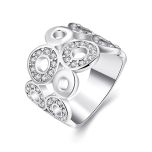 Cubic Zirconia & White Gold Circle Ring