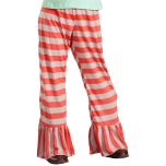 Coral Stripe Ruffle Pants - Infant, Toddler & Girls