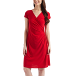 Red Surplice Dress 