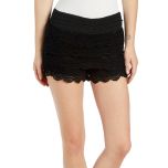 Black Ruffle Lace Shorts