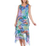 Multicolor Abstract Handkerchief Dress