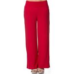 Red Fold-Over Palazzo Pants