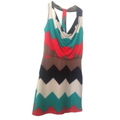 Multicolor T-Back Halter Dress
