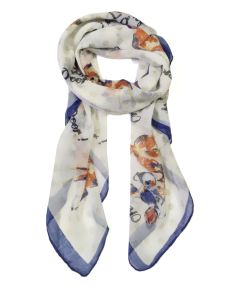 Navy & Ivory 'Oh Deer' Scarf