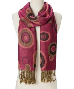 Fuchsia Reversible Silk-Blend Scarf