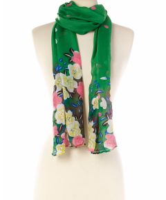 Green Floral Scarf