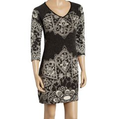 Black & White Doily Sweater Dress