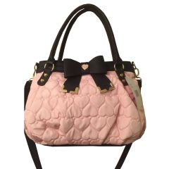 Pink & Black Satchel Handbag
