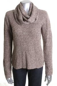 Brown Marled Long Sleeve Pullover Sweater